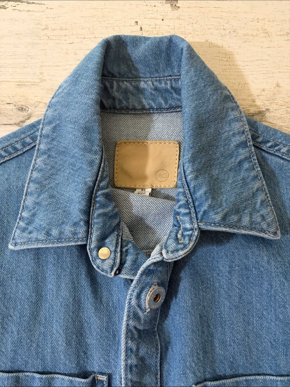 Ag Adriano Goldschmied Blue Denim Shirt Dress - Picture 6 of 13
